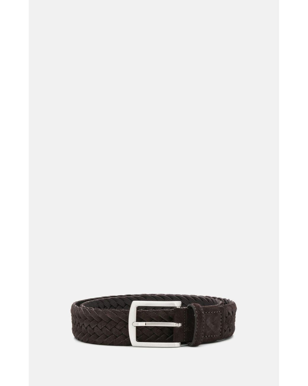 Scarosso Black Braided Belts for men
