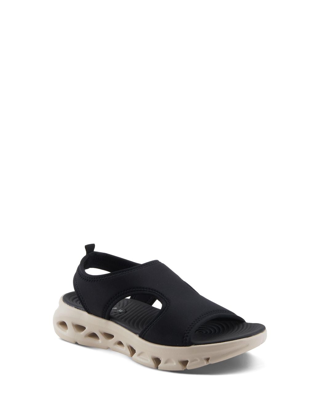 Flexus by Spring Step Black Guzman Ankle Strap Platform Wedge Sandal