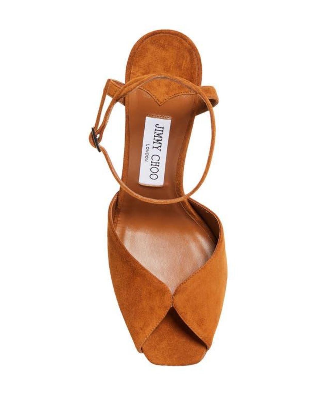 Jimmy Choo Brown Sacaria Ankle Strap Platform Sandal