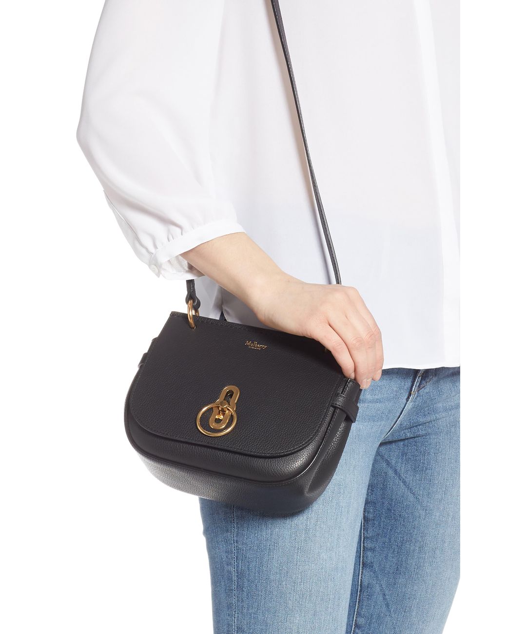 mulberry leather crossbody bag
