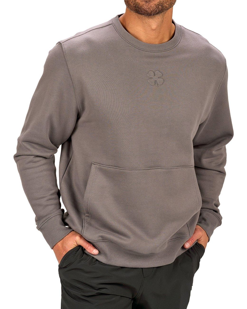 Black Clover Gray Pocket Crew for men