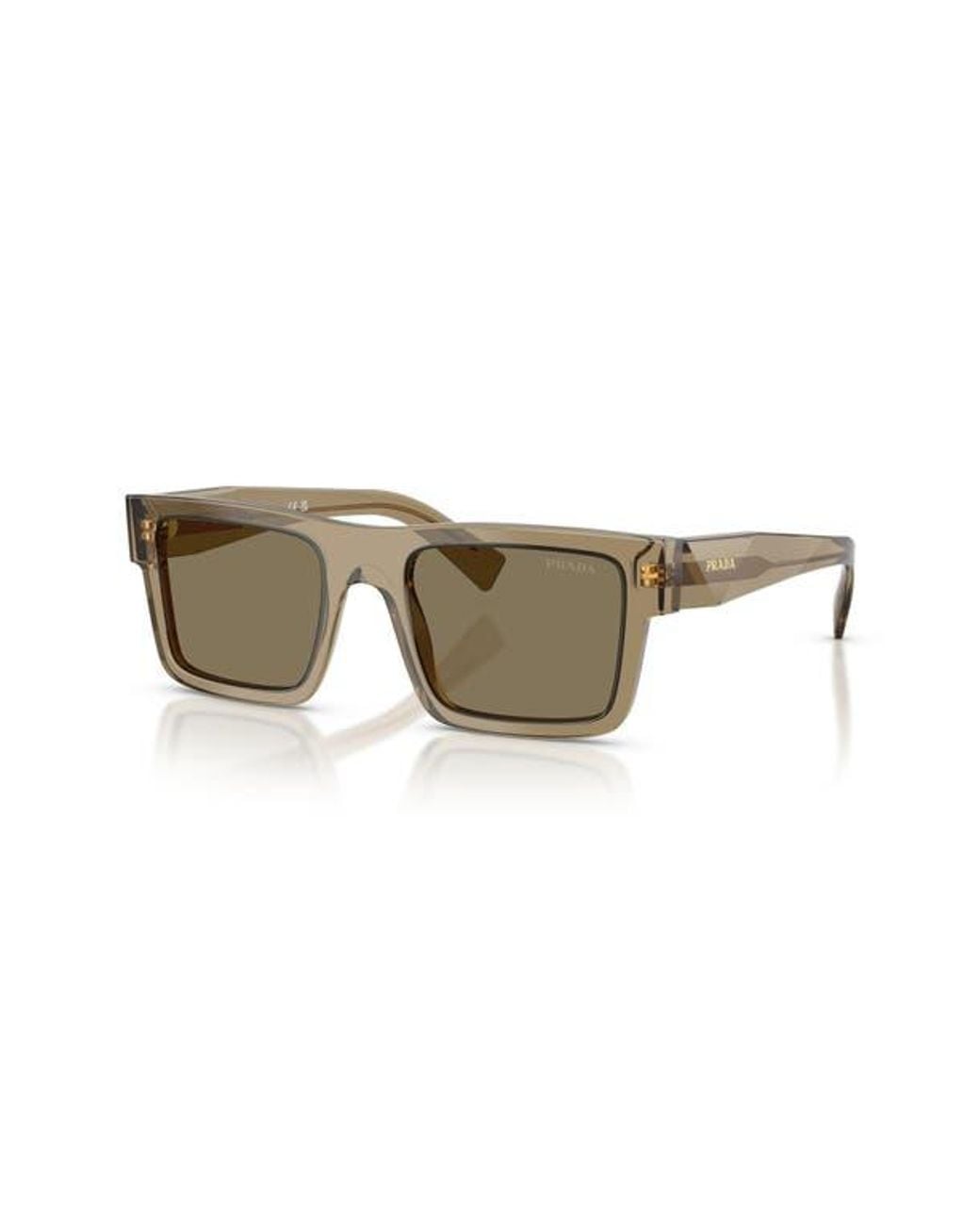 Prada Brown 52Mm Rectangular Sunglasses for men