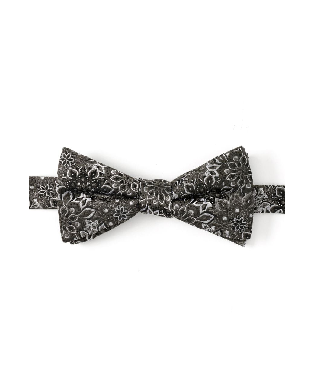 Cufflinks Inc. Gray Kaleido Floral Charcoal Silk Bow Tie for men