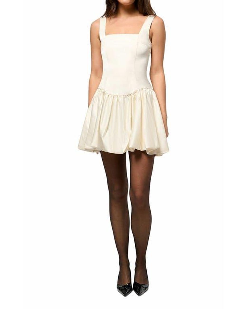 WeWoreWhat Bubble Skirt Corset Mini Dress in White | Lyst