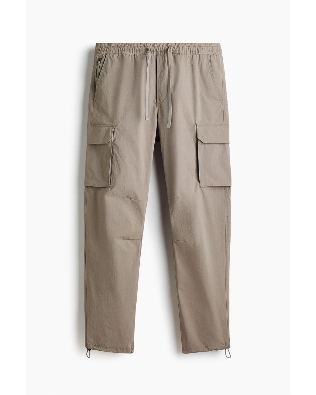 H&M Gray Regular Fit Cargo Trousers for men