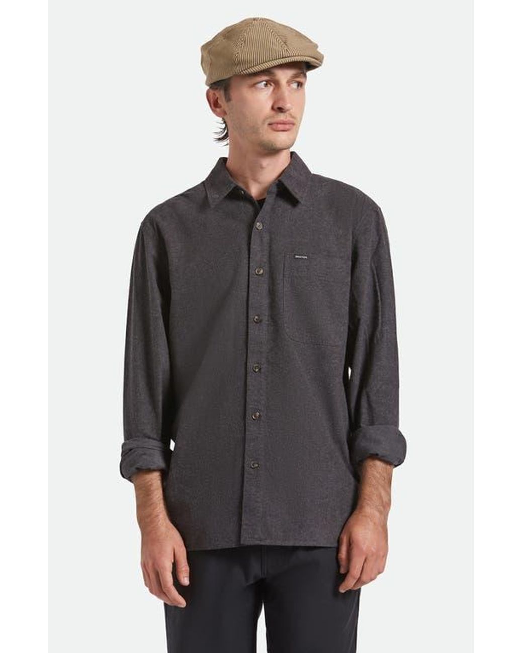 Brixton Natural Brood Stripe Driving Cap