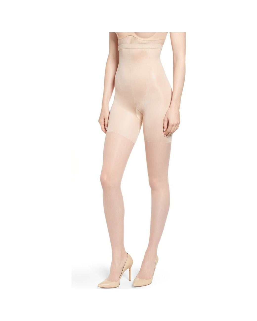 Spanx Natural Spanxshape High-Waisted Mid-Thigh Sheers