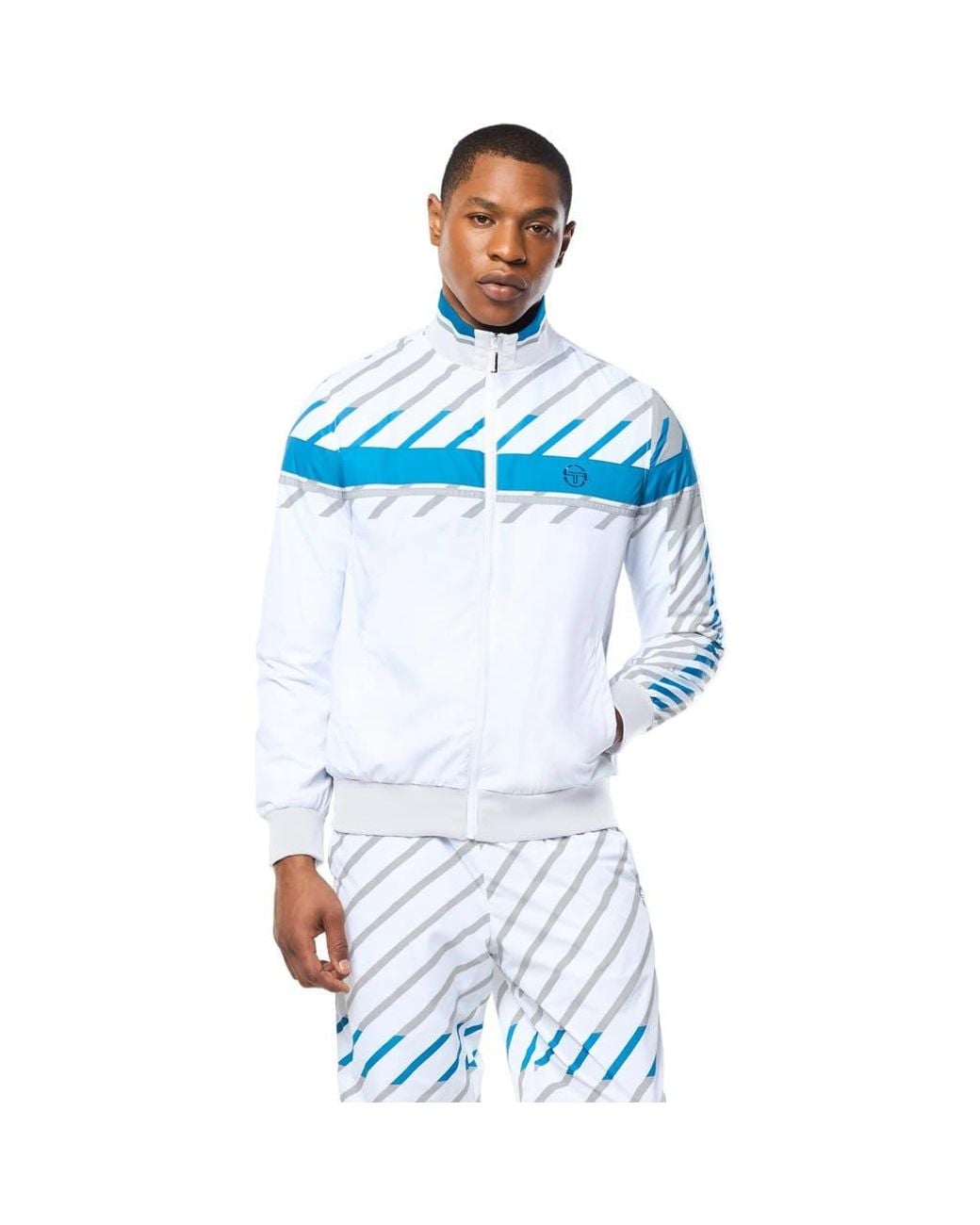Sergio Tacchini Blue Quadretto Track Jacket for men