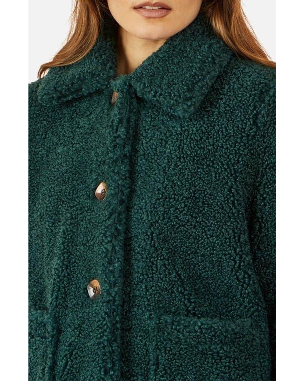 Yumi' Green Short Teddy Bear Jacket