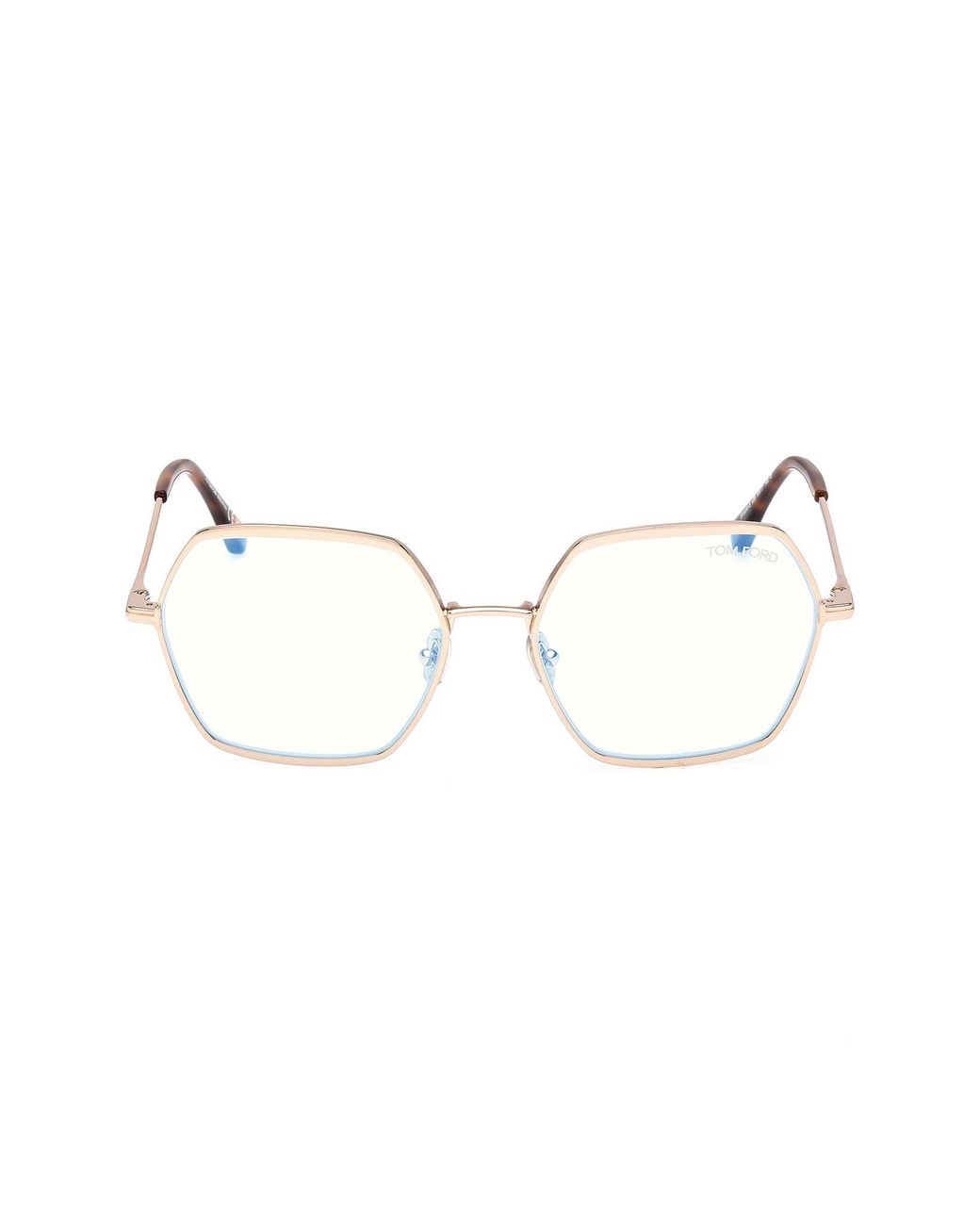 Tom Ford White 56Mm Geometric Light Blocking Optical Glasses