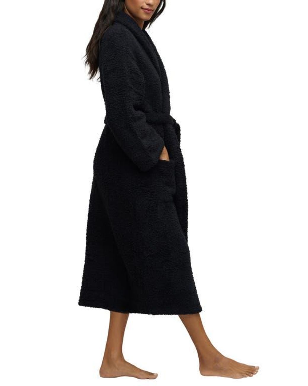 Barefoot Dreams Gender Inclusive Cozychic Robe in Black | Lyst