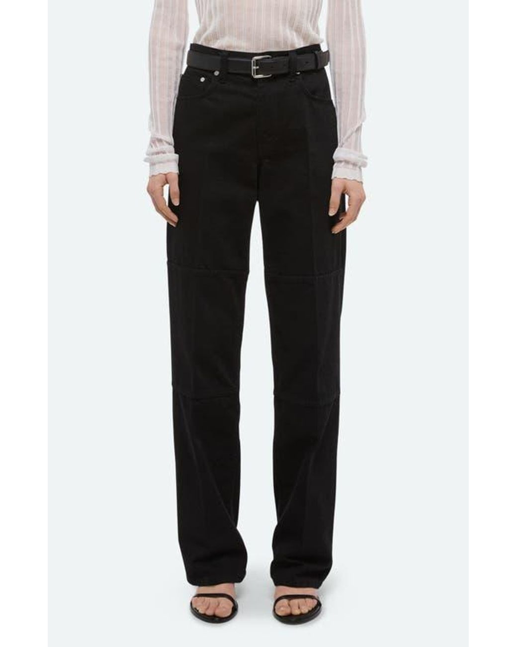 Helmut Lang Black Back Zip Carpenter Jeans