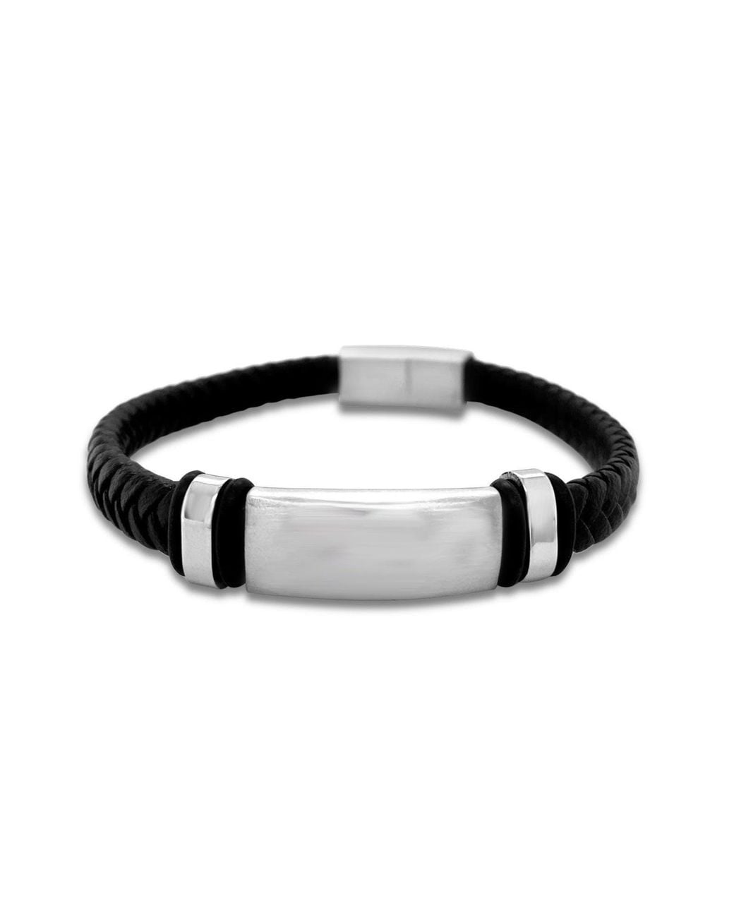 Anna Zuckerman Black Lynk Leather Cuff for men