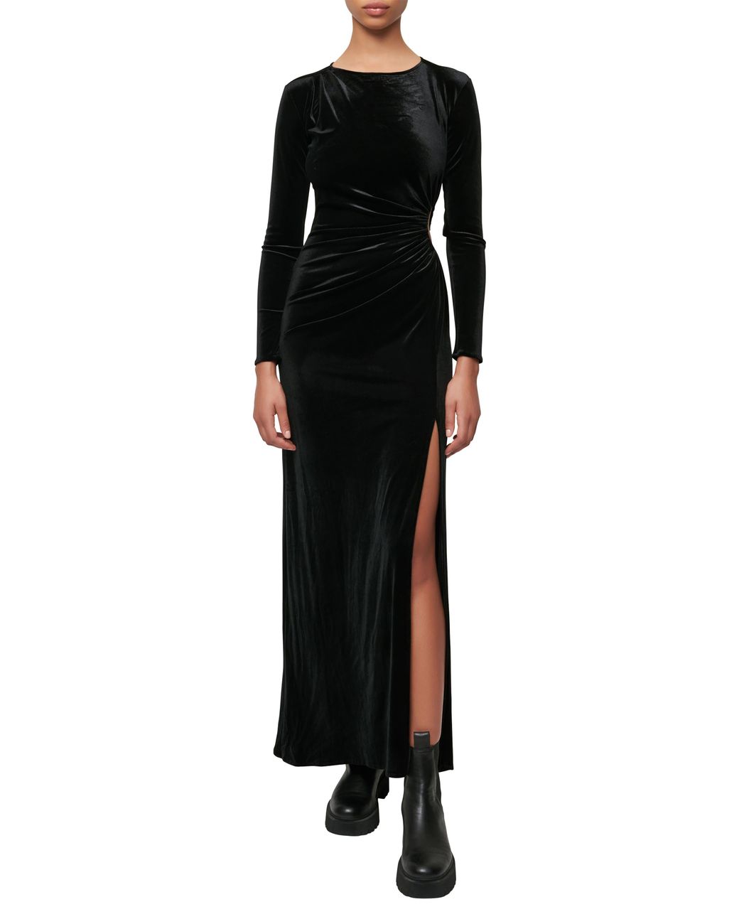 Maje Rilexa Long Sleeve Cutout Dress in Black | Lyst