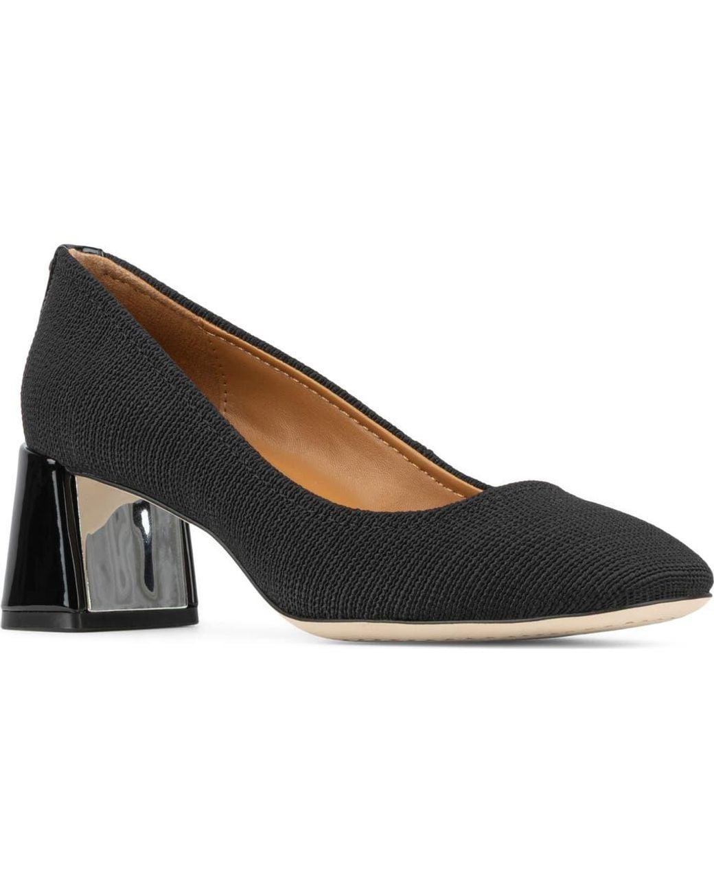 Donald J Pliner Blue Delite Flared Block Heel Pump