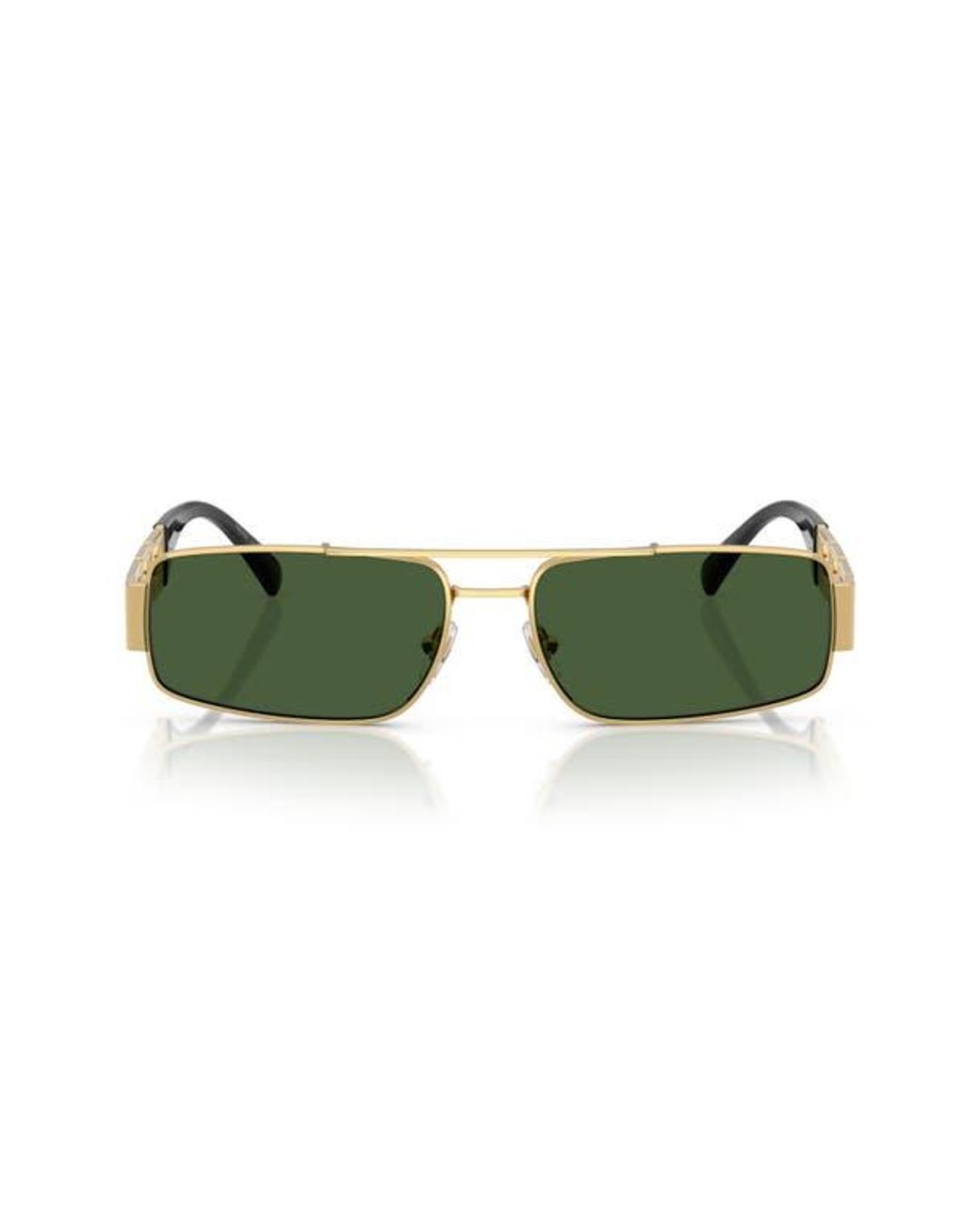 Versace Green 60Mm Rectangular Sunglasses for men