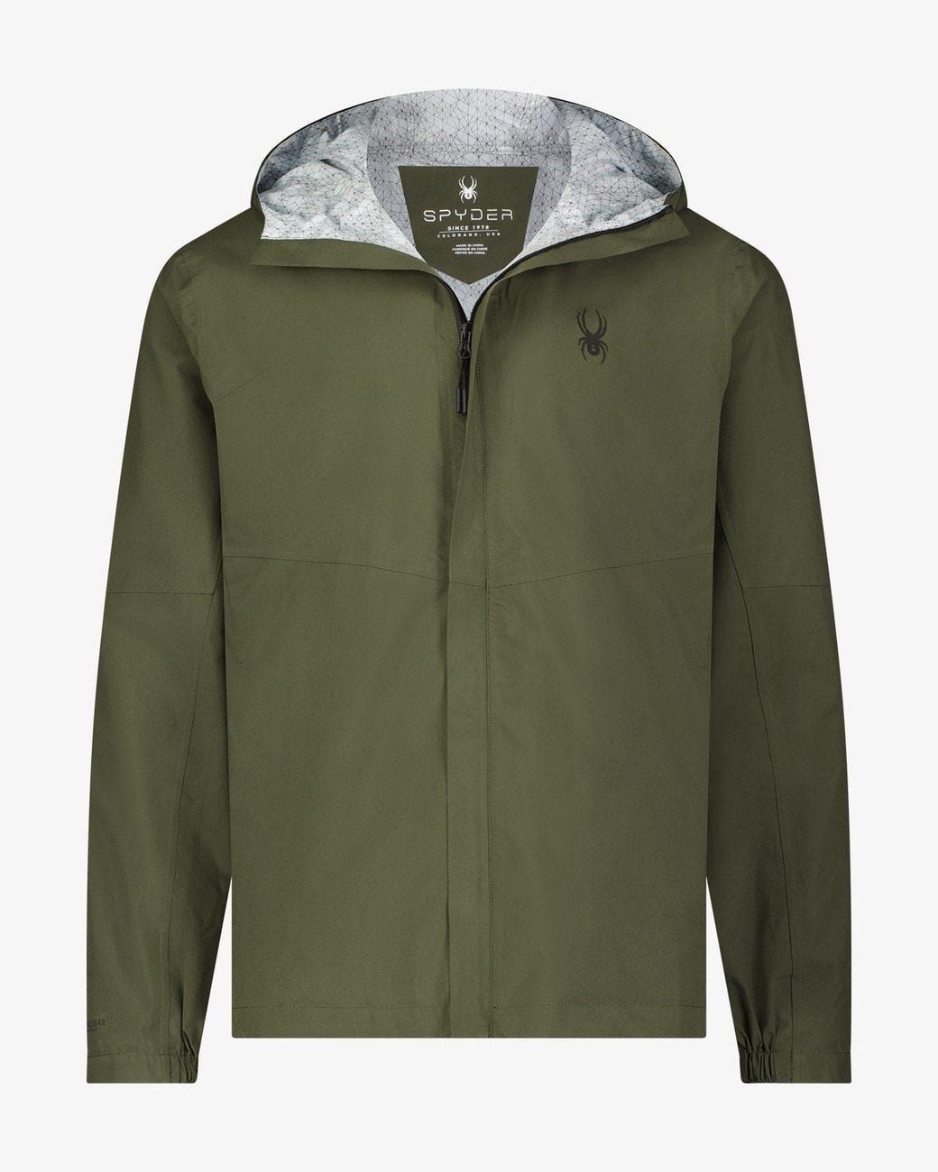 Spyder Green Cloudy Day Rain Jacket for men