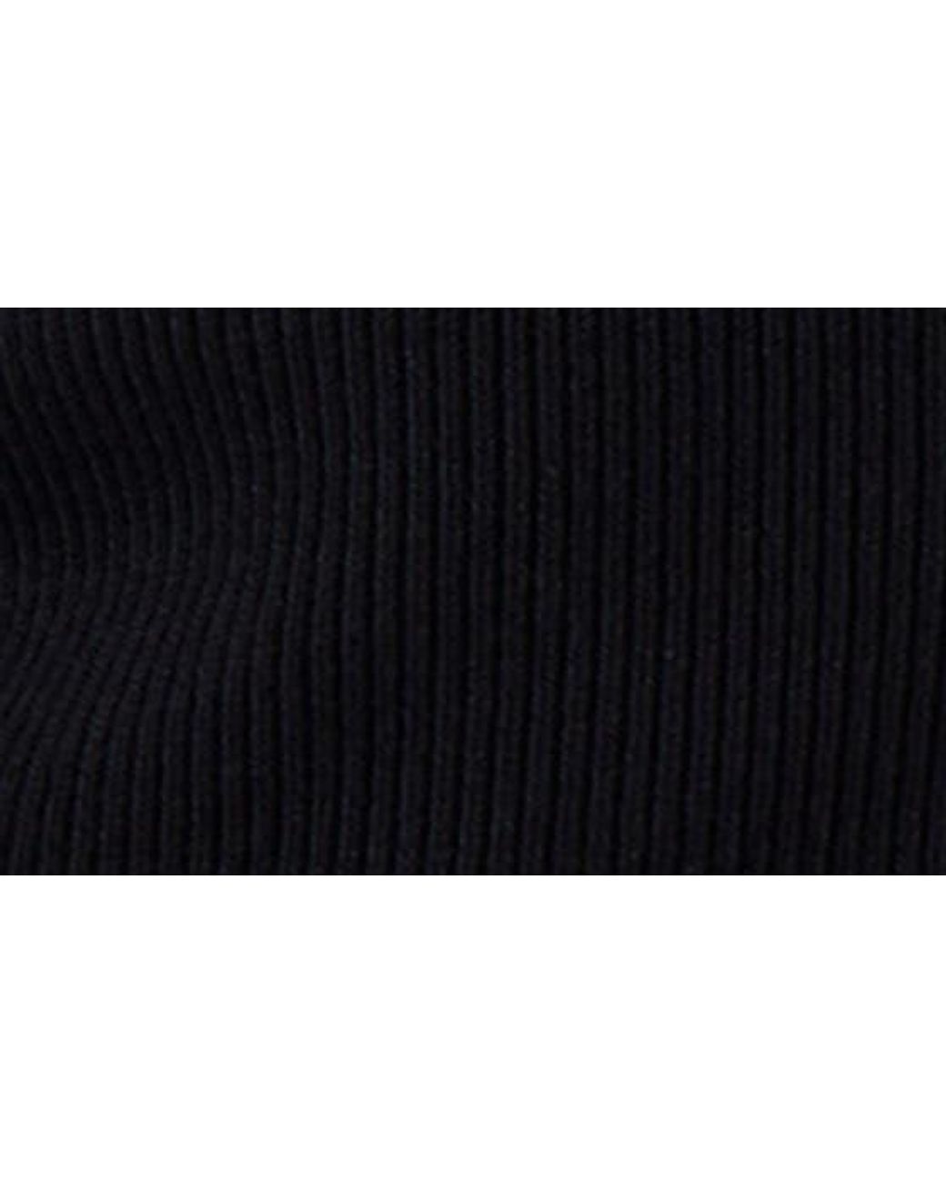 French Connection Loa Joss Sequin Lace Sleeve Sweater in Black | Lyst