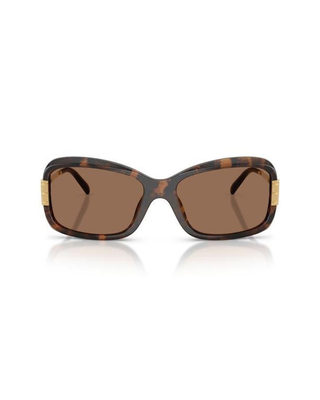 Tory Burch Brown Rectangle Sunglasses