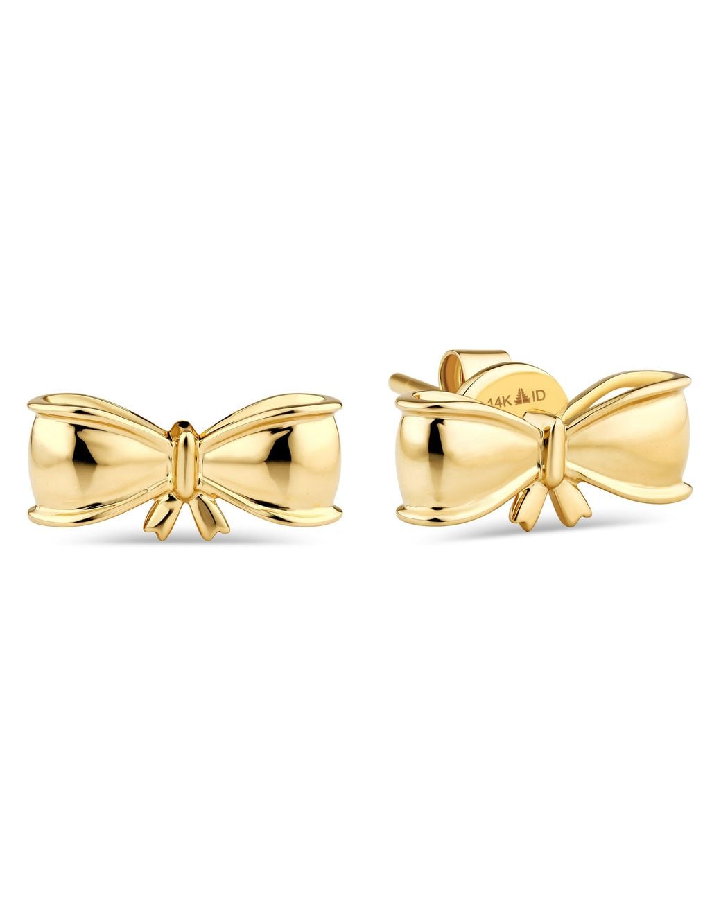 DEVATA Metallic Bow Stud Earrings