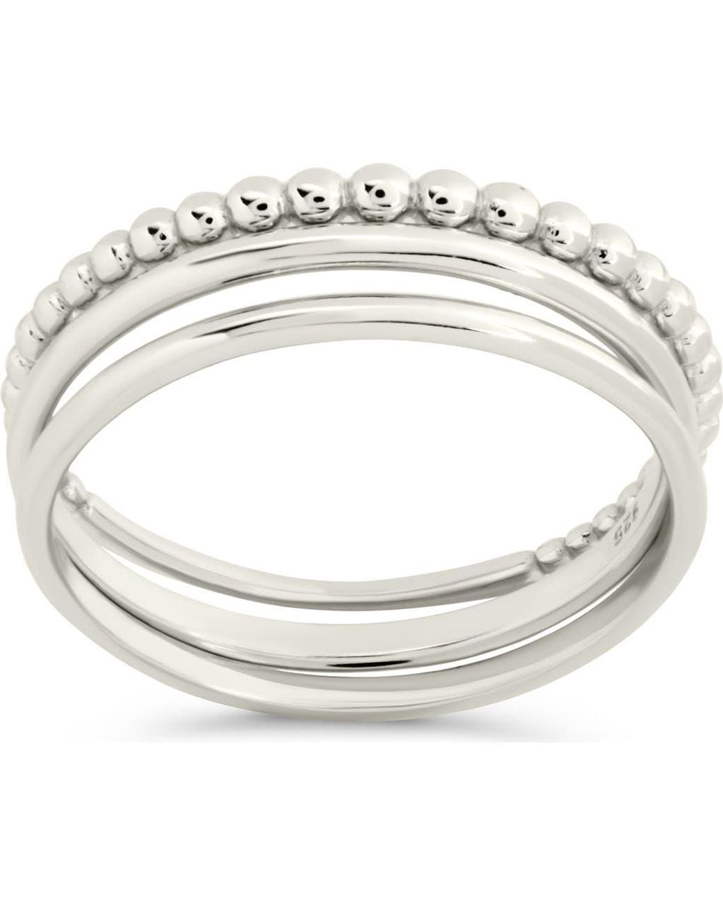 Sterling Forever Metallic Adele Stacking Ring