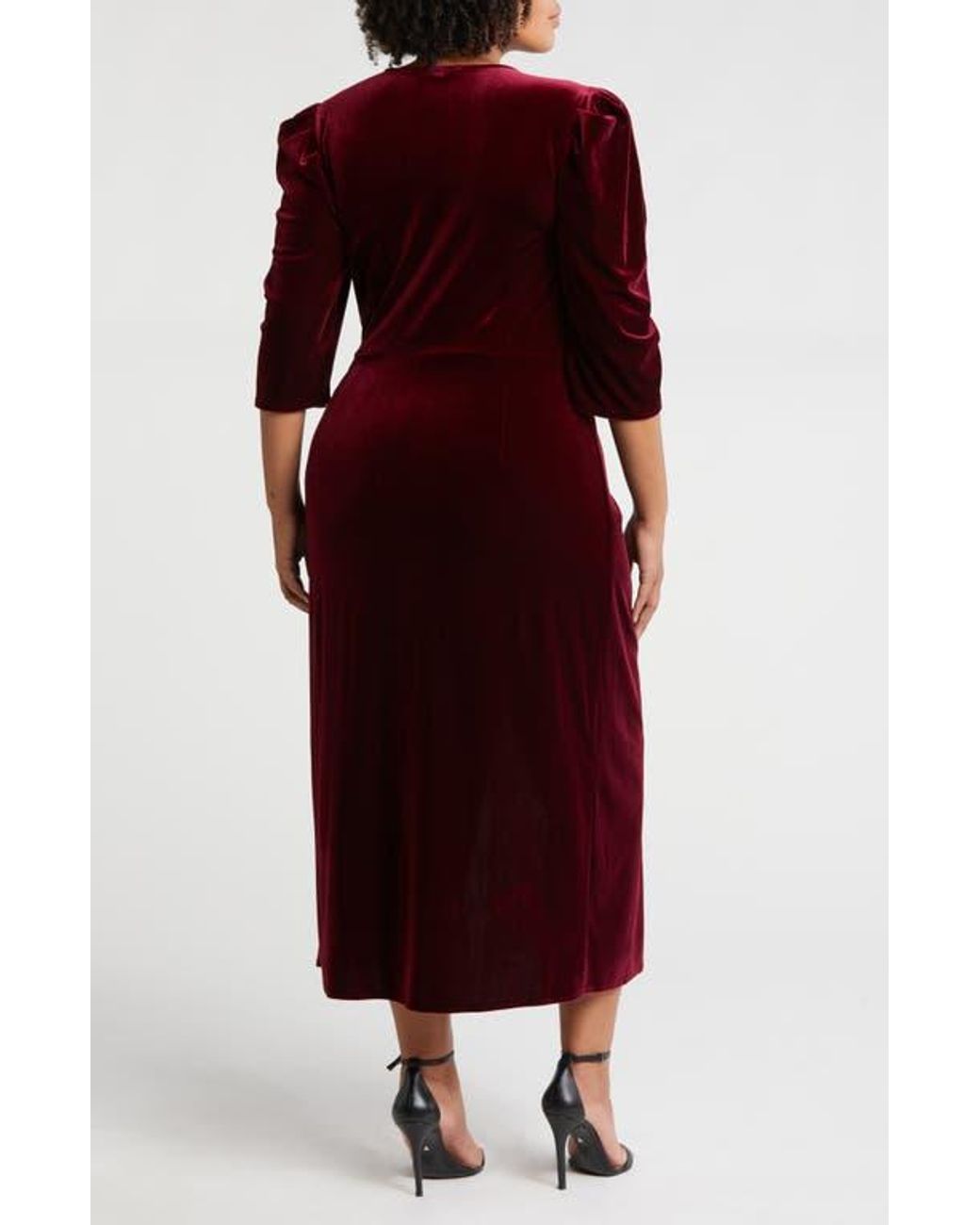 Chelsea28 velvet midi dress discount