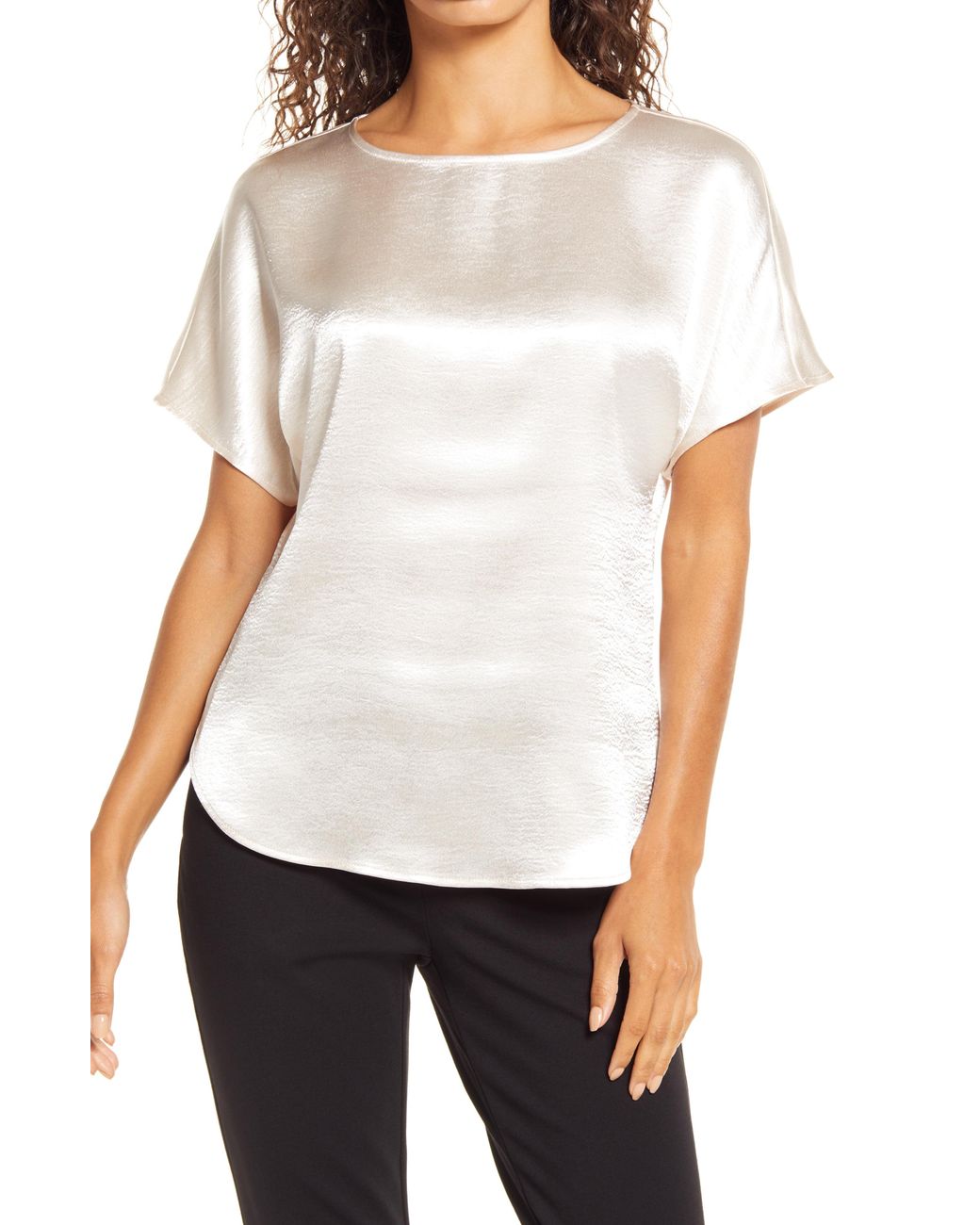 anne klein no iron white blouse