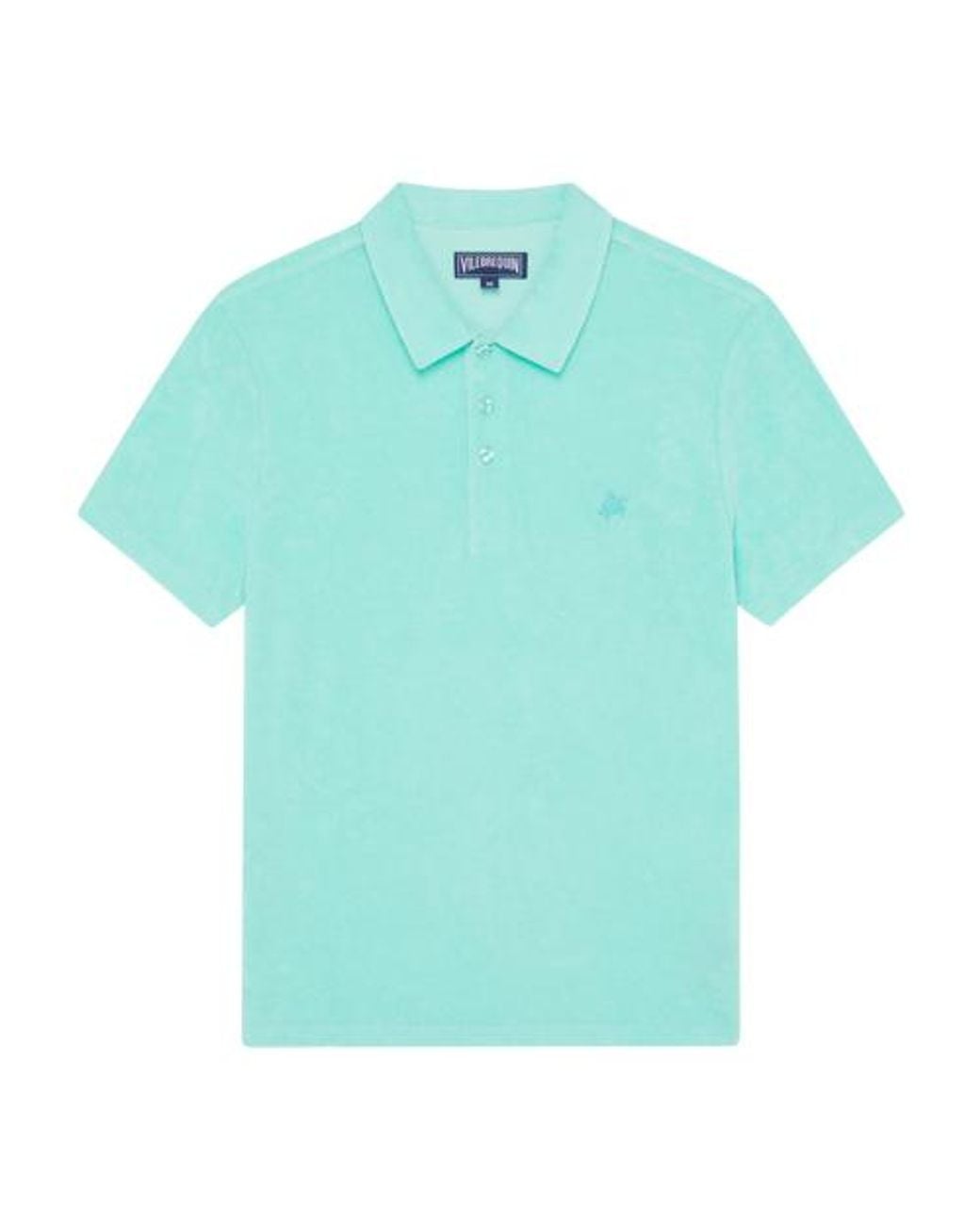 Vilebrequin Blue Solid Terry Polo for men