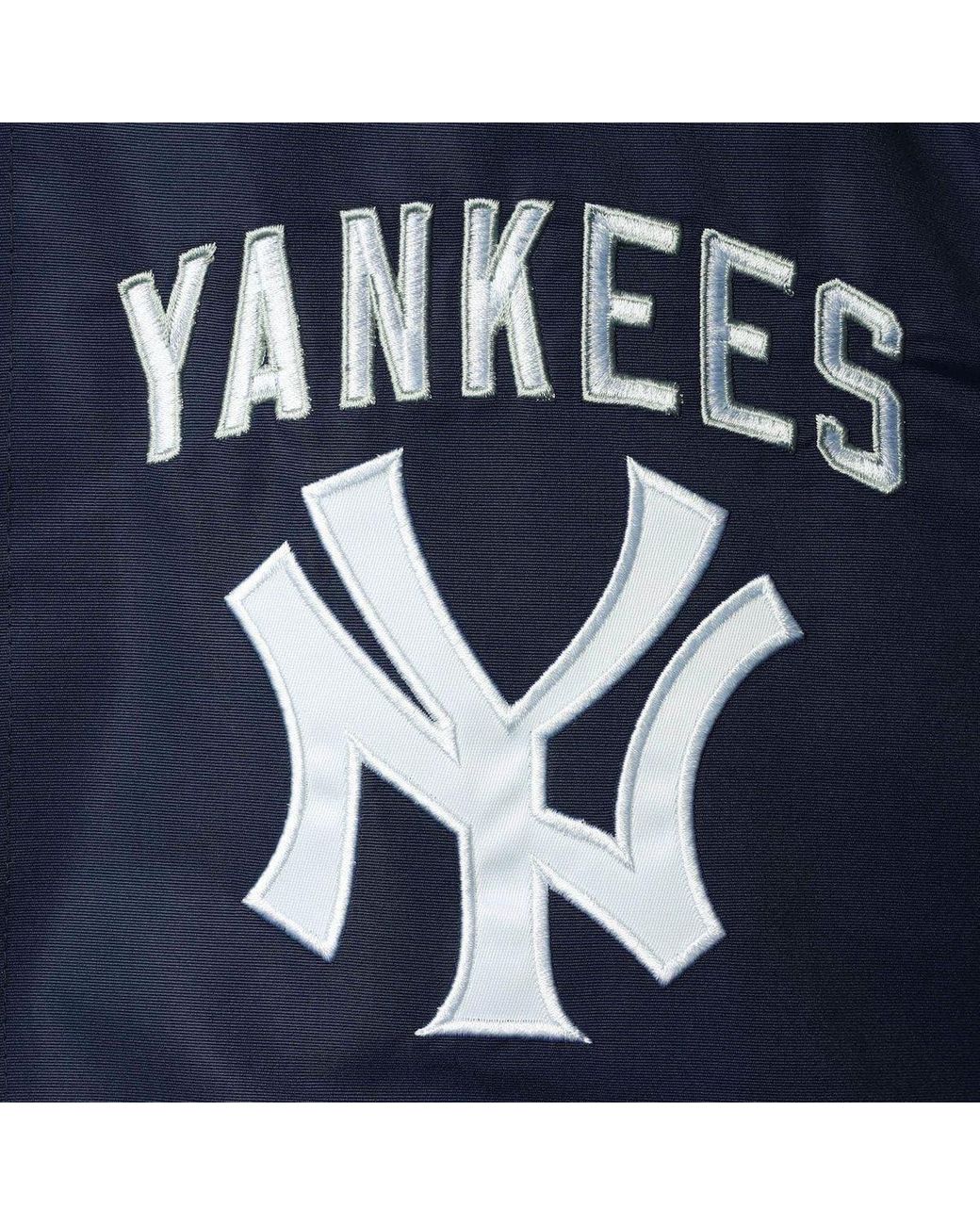 New York Yankees G-III Sports by Carl Banks Title Holder Full-Snap Varsity  Jacket - Navy