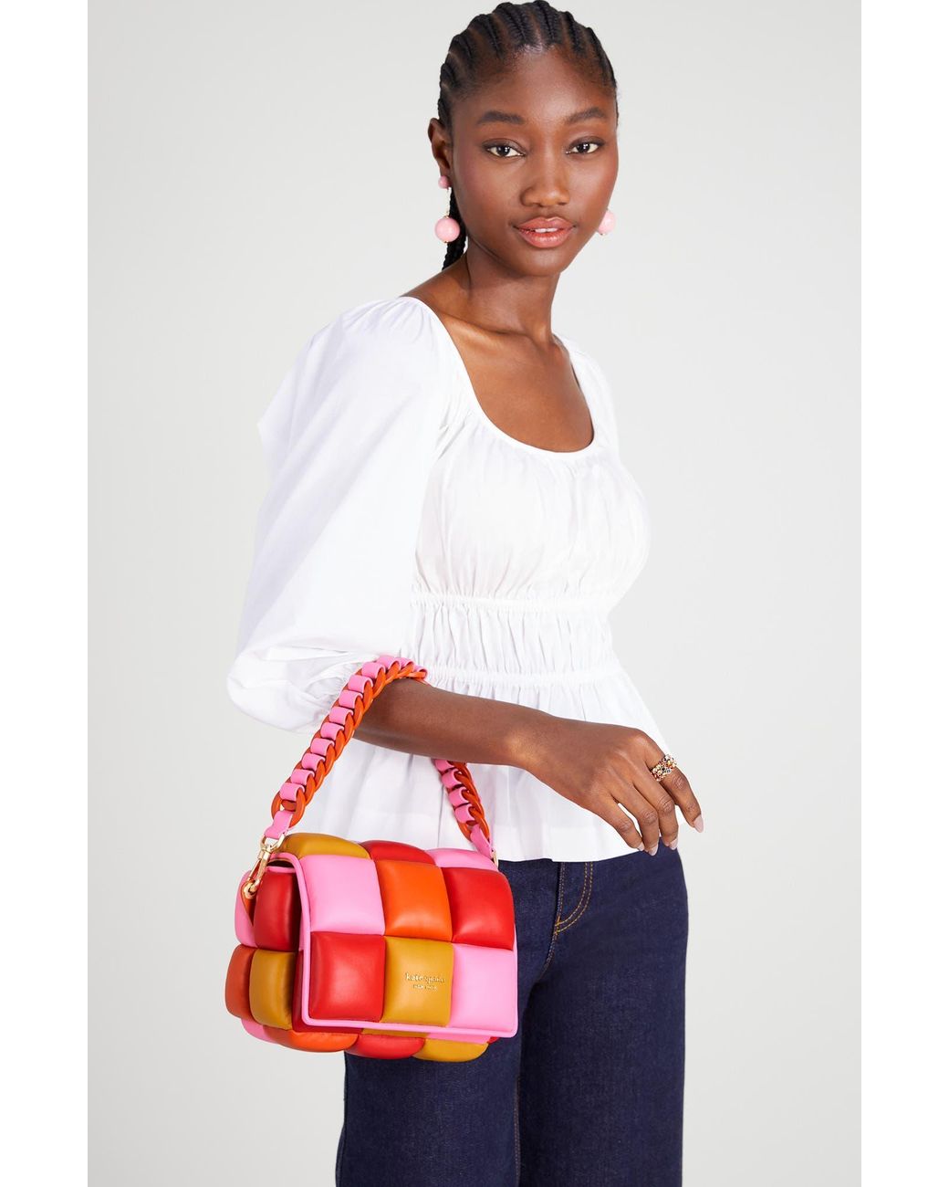 Kate Spade Boxxy Smooth Leather Large Crossbody Bag in Red Lyst