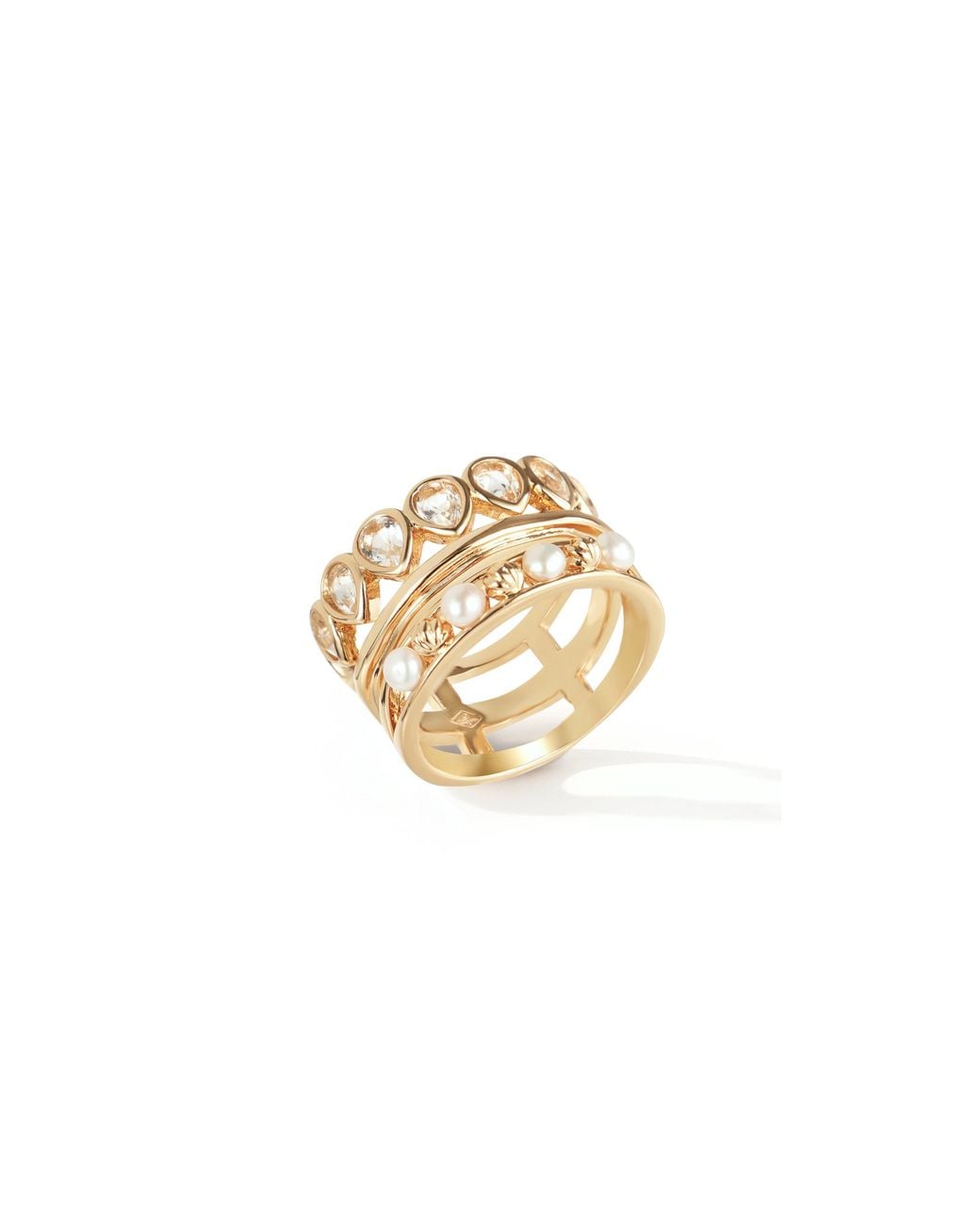Retro Chic Metallic Aeolian Echo Ring
