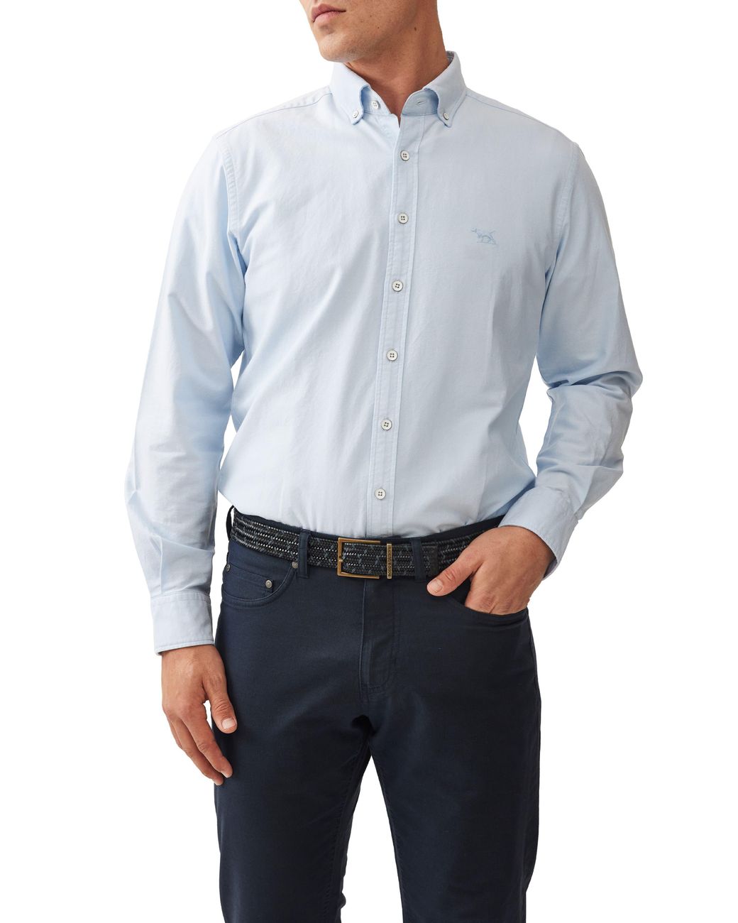 Rodd & Gunn Blue Oxford Sports Fit Shirt for men