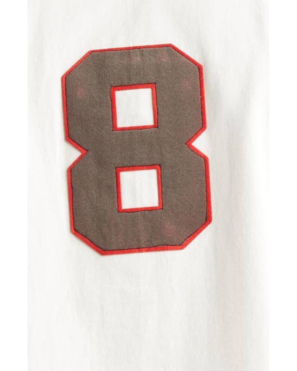 Bode White Baseball Button-Up Shirt for men