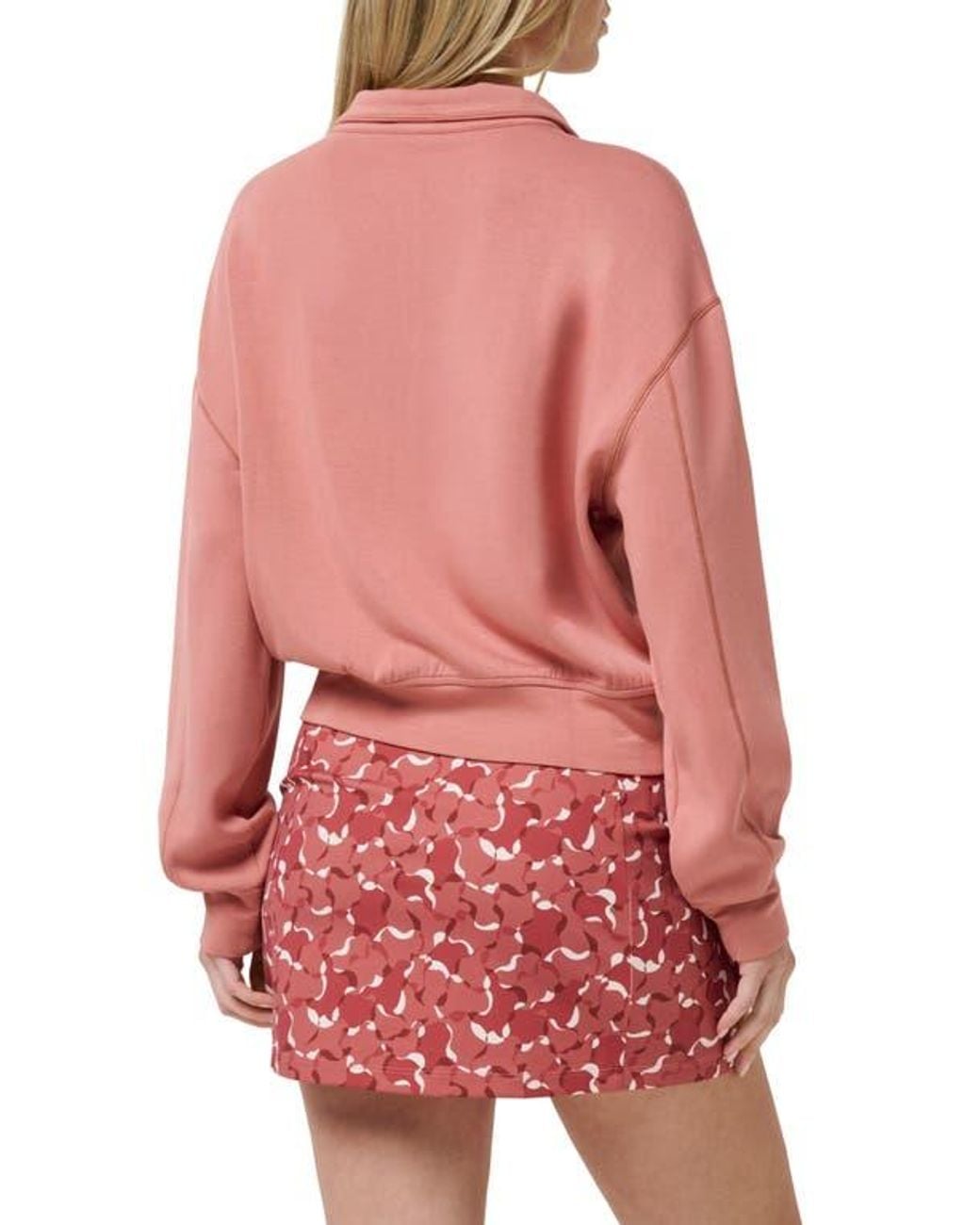 Travis Mathew Red Skyloft Soft Echo Half Zip Pullover