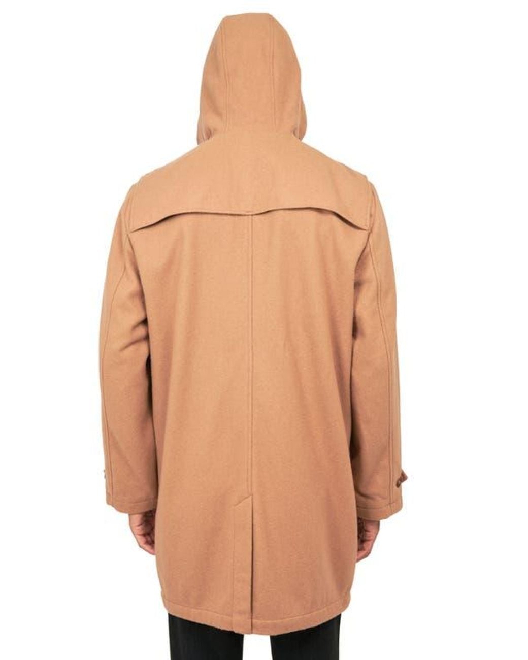 Con.struct Natural Solid Wool Toggle Coat for men