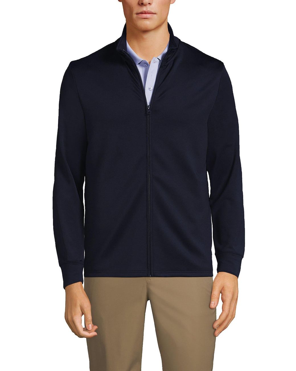 Lands' End Blue Active Performance Full Zip Jacket for men