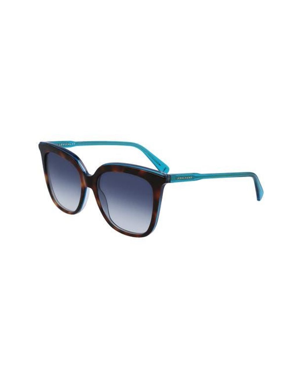Longchamp Blue 53Mm Rectangular Sunglasses