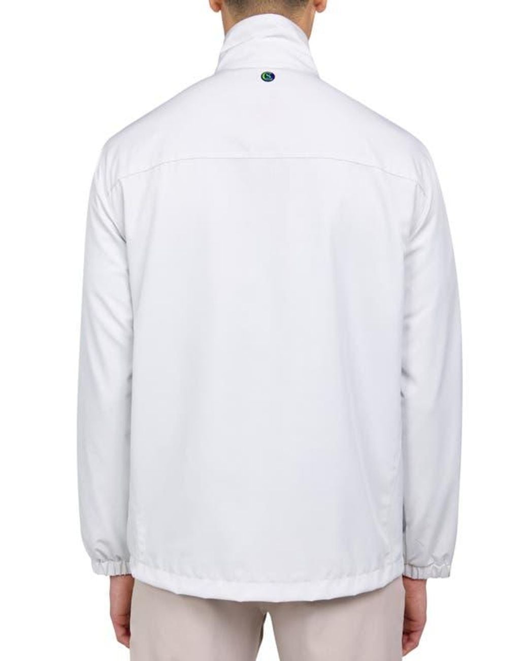Con.struct White Regular Fit Solid Recycled Performance Golf Jacket for men