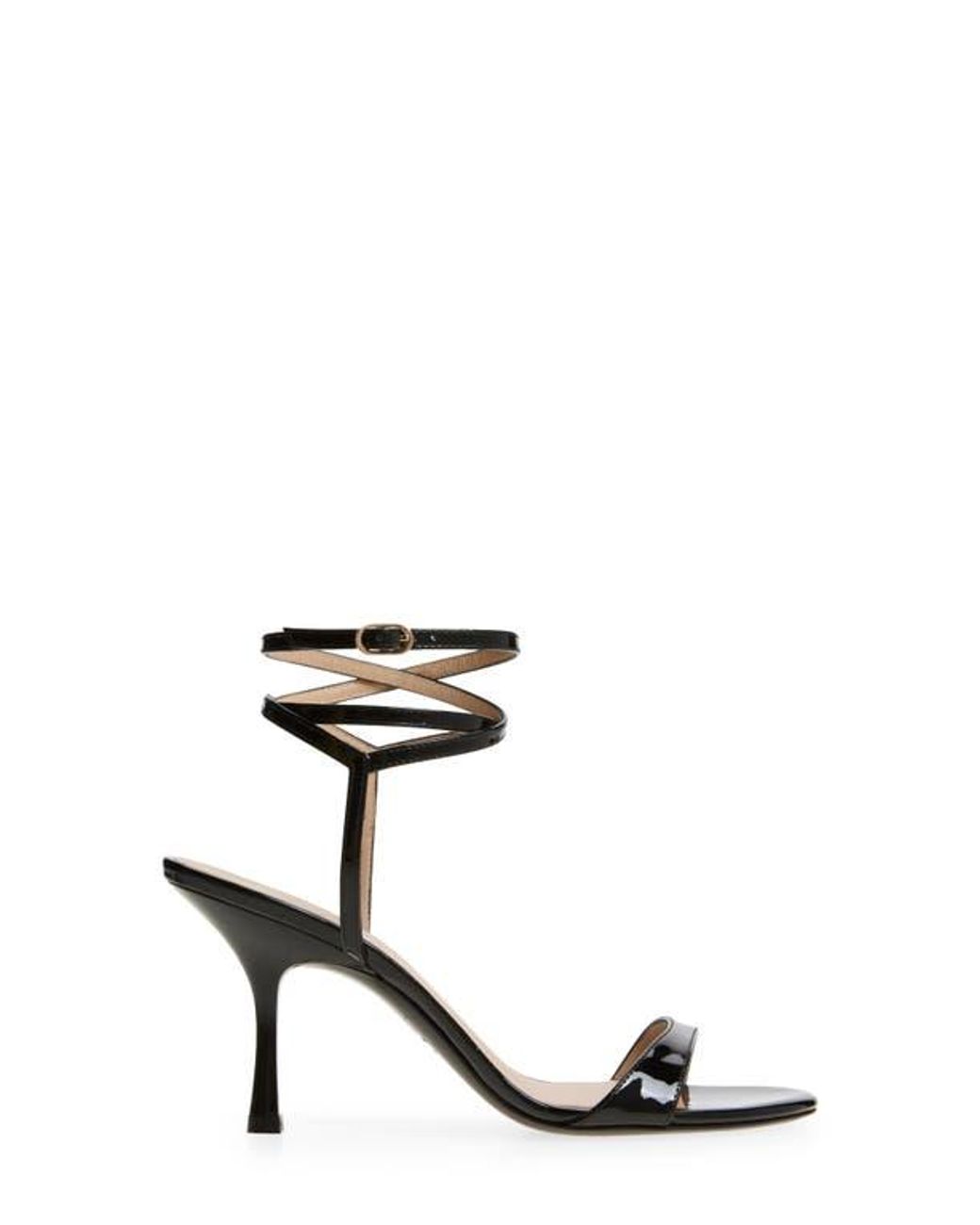 Stuart Weitzman Black Nudist Wrap 85 Sandal