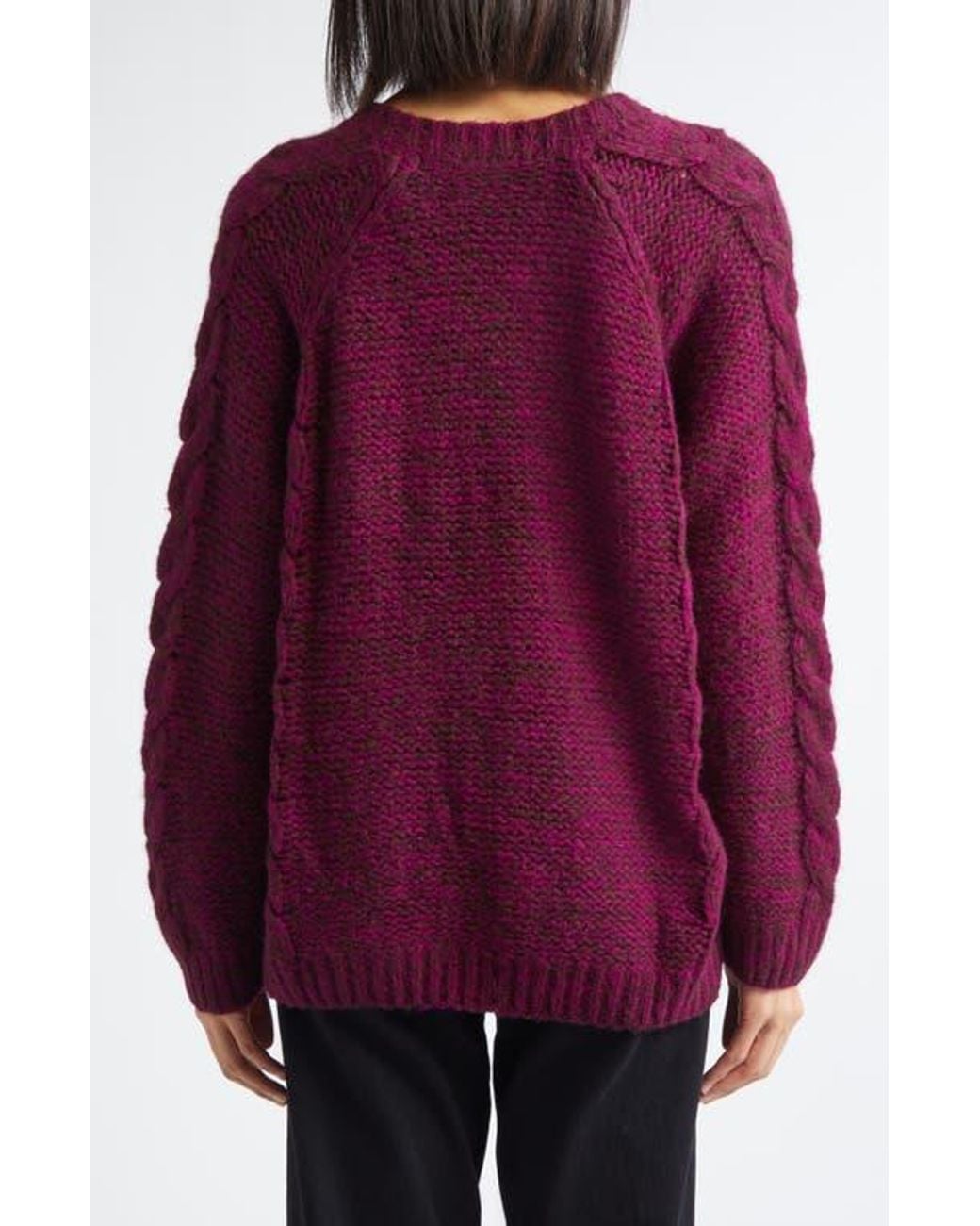 Bode Red Eiderdown Alpaca Blend Cable Sweater