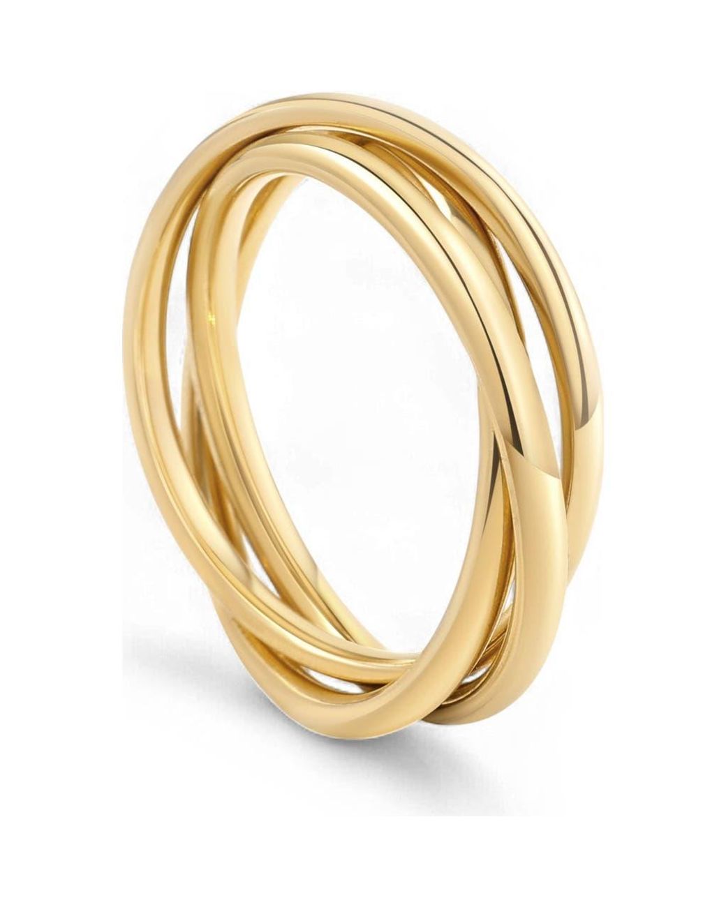 Mint & Lily Dainty Interlocking Fidget Ring in Metallic | Lyst