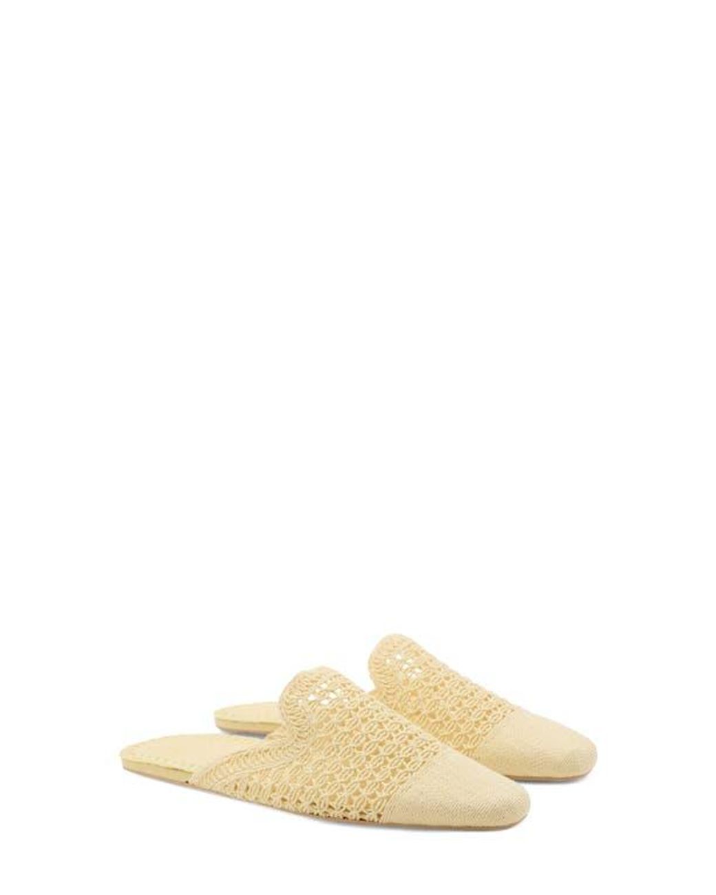 Mango Yellow Crochet Indoor Mule Slipper