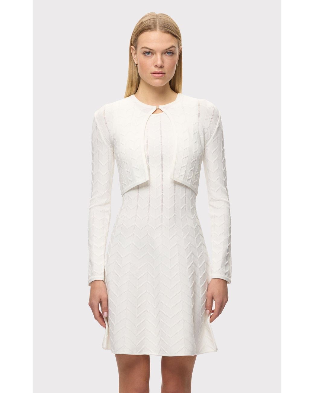 Hervé Léger White The Ellis Jacket