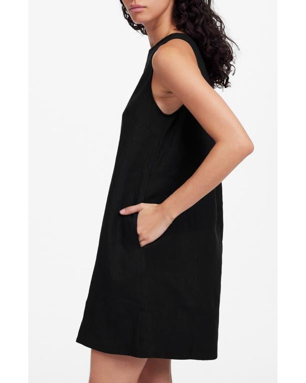 madewell black linen dress Melody Long Sleeve Girls Black Dress – A Little Lacey
