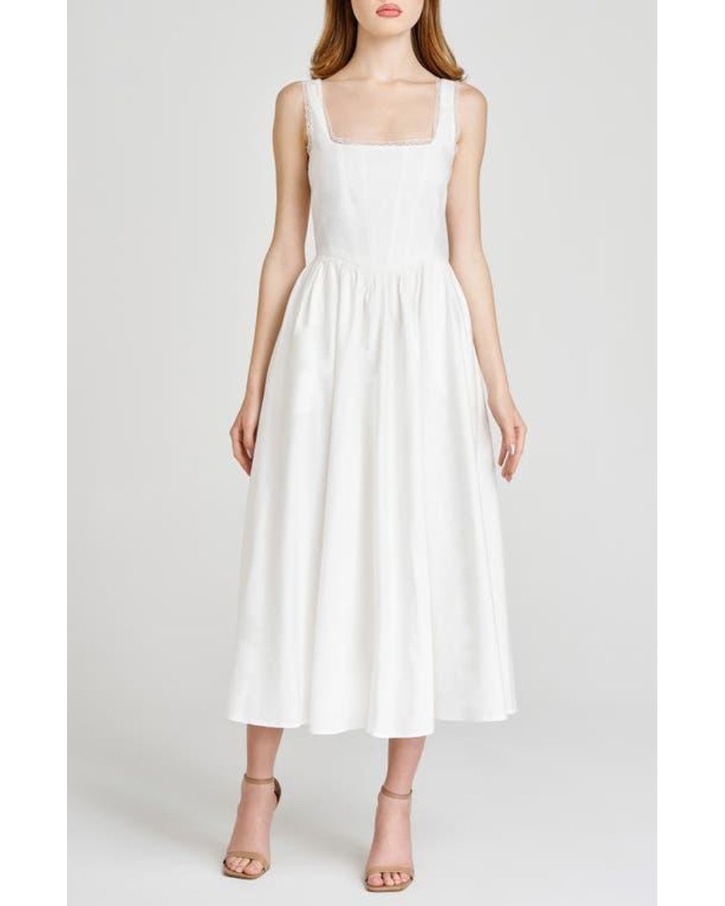 wayf white lace dress Romantic White Lace Puff Sleeve Dress - Longsleeve Short Mini XS Extra  Small Wayf Bridal Wedding Keyhole Back