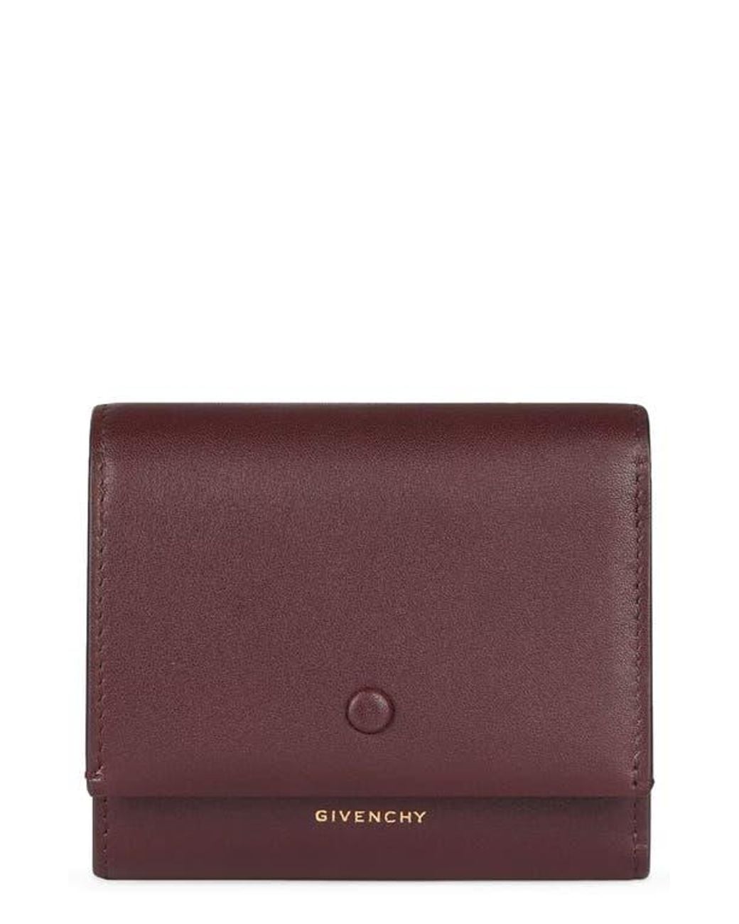 Givenchy Purple Mini Day Leather Trifold Wallet