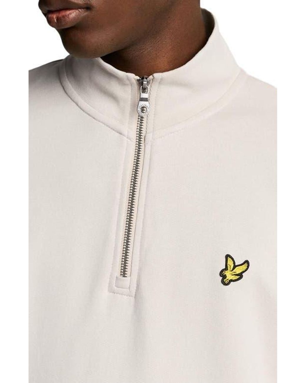 Lyle & Scott Natural Loopback Quarter Zip Sweat for men