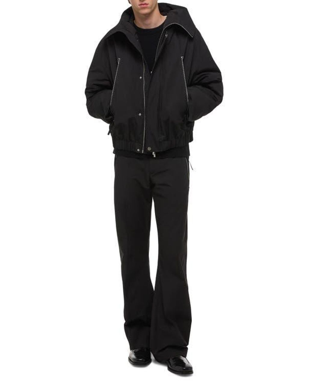 Helmut Lang Black Cotton Blend Bomber Jacket for men