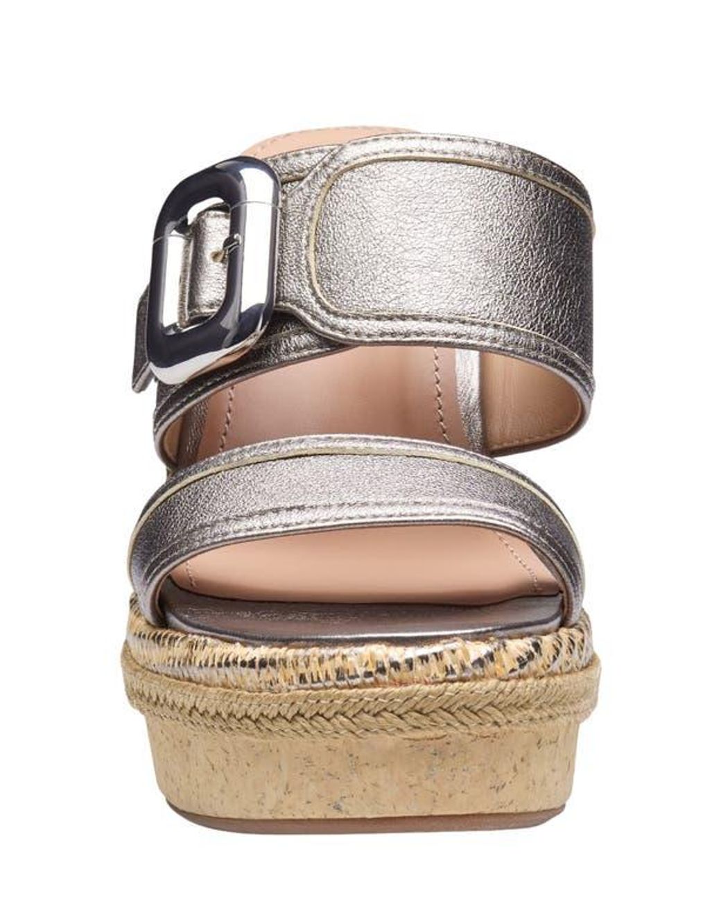 Johnston & Murphy Addison Buckle Platform Wedge Slide Sandal | Lyst