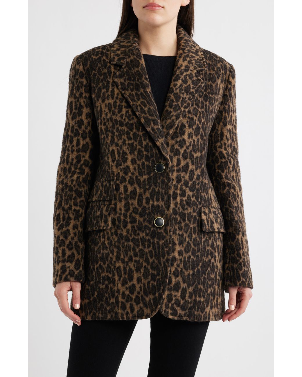 Cece Black Print Jacket